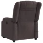 Sillón reclinable de masaje eléctrico tela marrón oscuro by , Armchairs - Ref: Foro24-3205309, Price: 285,44 €, Discount: %