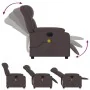 Sillón reclinable de masaje eléctrico tela marrón oscuro by , Armchairs - Ref: Foro24-3205309, Price: 285,44 €, Discount: %