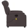 Sillón reclinable de masaje eléctrico tela marrón oscuro by , Armchairs - Ref: Foro24-3205309, Price: 285,44 €, Discount: %