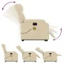 Silla de masaje reclinable de pie de tela color crema by , Armchairs - Ref: Foro24-3205337, Price: 337,26 €, Discount: %
