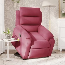 Sillón reclinable de masaje elevable terciopelo rojo tinto by , Armchairs - Ref: Foro24-3205108, Price: 332,74 €, Discount: %