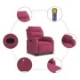 Sillón reclinable de masaje elevable terciopelo rojo tinto von , Sessel - Ref: Foro24-3205108, Preis: 332,74 €, Rabatt: %