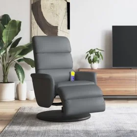 Sillón reclinable de masaje con reposapiés cuero sintético gris von , Sessel - Ref: Foro24-356727, Preis: 260,98 €, Rabatt: %