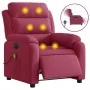 Sillón reclinable de masaje eléctrico terciopelo rojo tinto de , Sillones - Ref: Foro24-3205086, Precio: 300,30 €, Descuento: %