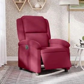 Sillón reclinable eléctrico de terciopelo rojo tinto by , Armchairs - Ref: Foro24-3204283, Price: 267,86 €, Discount: %