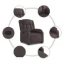 Sillón reclinable elevable tela marrón oscuro by , Armchairs - Ref: Foro24-3205321, Price: 309,34 €, Discount: %