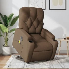 Sillón de masaje eléctrico reclinable elevable tela marrón by , Armchairs - Ref: Foro24-3204750, Price: 375,49 €, Discount: %