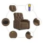 Sillón de masaje eléctrico reclinable elevable tela marrón von , Sessel - Ref: Foro24-3204750, Preis: 375,34 €, Rabatt: %