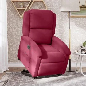 Sillón eléctrico reclinable elevable de terciopelo rojo tinto de , Sillones - Ref: Foro24-3204327, Precio: 348,04 €, Descuent...