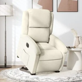 Sillón eléctrico reclinable elevable de terciopelo crema by , Armchairs - Ref: Foro24-3204331, Price: 354,83 €, Discount: %