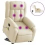 Sillón de masaje eléctrico reclinable elevable tela crema by , Armchairs - Ref: Foro24-3205361, Price: 385,43 €, Discount: %