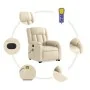 Sillón de masaje eléctrico reclinable elevable tela crema by , Armchairs - Ref: Foro24-3205361, Price: 385,43 €, Discount: %