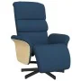 Sillón reclinable con reposapiés tela azul von , Sessel - Ref: Foro24-356608, Preis: 235,87 €, Rabatt: %