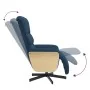 Sillón reclinable con reposapiés tela azul von , Sessel - Ref: Foro24-356608, Preis: 235,87 €, Rabatt: %