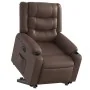 Sillón reclinable elevable eléctrico de cuero sintético marrón de , Sillones - Ref: Foro24-3206561, Precio: 389,78 €, Descuen...