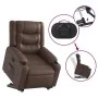 Sillón reclinable elevable eléctrico de cuero sintético marrón de , Sillones - Ref: Foro24-3206561, Precio: 389,78 €, Descuen...
