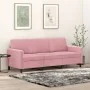 Sofá de 3 plazas terciopelo rosa 180 cm de , Sofás - Ref: Foro24-359455, Precio: 310,63 €, Descuento: %