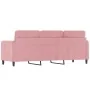 Sofá de 3 plazas terciopelo rosa 180 cm de , Sofás - Ref: Foro24-359455, Precio: 310,63 €, Descuento: %