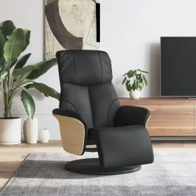Sillón reclinable con reposapiés cuero sintético negro by , Armchairs - Ref: Foro24-356629, Price: 249,93 €, Discount: %