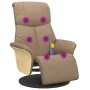 Sillón reclinable masaje reposapiés cuero sintético capuchino von , Sessel - Ref: Foro24-356636, Preis: 264,63 €, Rabatt: %