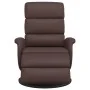 Sillón reclinable con reposapiés cuero sintético marrón de , Sillones - Ref: Foro24-356719, Precio: 239,14 €, Descuento: %