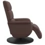 Sillón reclinable con reposapiés cuero sintético marrón de , Sillones - Ref: Foro24-356719, Precio: 239,14 €, Descuento: %