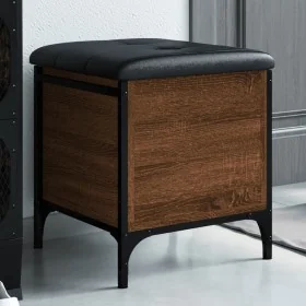 Banco con almacenaje madera ingeniería roble marrón 42x42x45 cm von , Bänke für Hallen und Lager - Ref: Foro24-835136, Preis:...