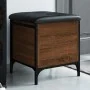 Banco con almacenaje madera ingeniería roble marrón 42x42x45 cm by , Benches for halls and storage - Ref: Foro24-835136, Pric...