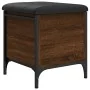 Banco con almacenaje madera ingeniería roble marrón 42x42x45 cm by , Benches for halls and storage - Ref: Foro24-835136, Pric...