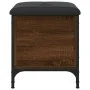 Banco con almacenaje madera ingeniería roble marrón 42x42x45 cm by , Benches for halls and storage - Ref: Foro24-835136, Pric...