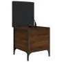 Banco con almacenaje madera ingeniería roble marrón 42x42x45 cm by , Benches for halls and storage - Ref: Foro24-835136, Pric...