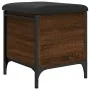 Banco con almacenaje madera ingeniería roble marrón 42x42x45 cm by , Benches for halls and storage - Ref: Foro24-835136, Pric...