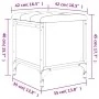 Banco con almacenaje madera ingeniería roble marrón 42x42x45 cm by , Benches for halls and storage - Ref: Foro24-835136, Pric...