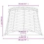 Pantalla para lámpara mimbre blanco Ø20x15 cm von , Lampenschirme - Ref: Foro24-364381, Preis: 16,12 €, Rabatt: %