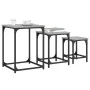 Mesas de centro apilables 3 pzas madera ingeniería gris Sonoma by , Coffee table - Ref: Foro24-838926, Price: 54,35 €, Discou...