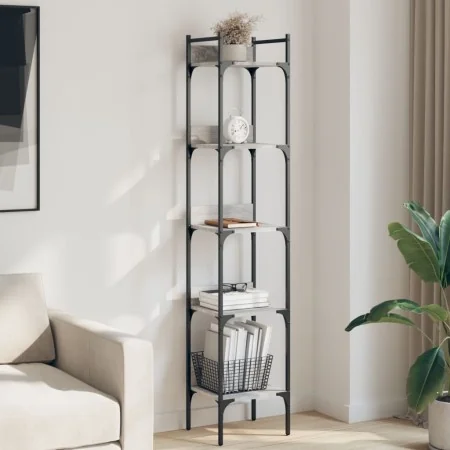 Librería de 5 estantes madera gris Sonoma 35x30x174 cm by , Bookcases and shelves - Ref: Foro24-838856, Price: 51,55 €, Disco...