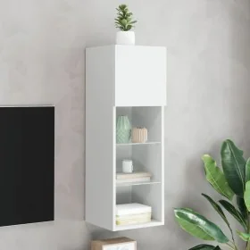 Mueble para TV con luces LED blanco 30,5x30x90 cm de , Muebles TV - Ref: Foro24-837001, Precio: 59,56 €, Descuento: %