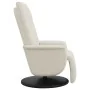 Sillón reclinable masaje con reposapiés cuero sintético crema by , Armchairs - Ref: Foro24-356513, Price: 232,77 €, Discount: %