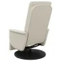 Sillón reclinable masaje con reposapiés cuero sintético crema by , Armchairs - Ref: Foro24-356513, Price: 232,77 €, Discount: %
