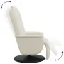 Sillón reclinable masaje con reposapiés cuero sintético crema by , Armchairs - Ref: Foro24-356513, Price: 232,77 €, Discount: %