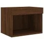 Mesita de noche de pared con luces LED roble marrón by , TV Furniture - Ref: Foro24-837125, Price: 40,45 €, Discount: %
