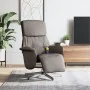 Sillón reclinable de masaje con reposapiés tela gris taupe by , Armchairs - Ref: Foro24-356674, Price: 200,85 €, Discount: %