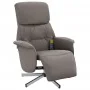 Sillón reclinable de masaje con reposapiés tela gris taupe by , Armchairs - Ref: Foro24-356674, Price: 200,85 €, Discount: %