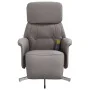 Sillón reclinable de masaje con reposapiés tela gris taupe by , Armchairs - Ref: Foro24-356674, Price: 200,85 €, Discount: %