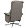 Sillón reclinable de masaje con reposapiés tela gris taupe by , Armchairs - Ref: Foro24-356674, Price: 200,85 €, Discount: %