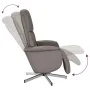 Sillón reclinable de masaje con reposapiés tela gris taupe by , Armchairs - Ref: Foro24-356674, Price: 200,85 €, Discount: %