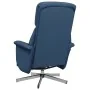 Sillón reclinable de masaje con reposapiés tela azul by , Armchairs - Ref: Foro24-356676, Price: 200,62 €, Discount: %