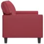 Sofá de 2 plazas de cuero sintético rojo vino 140 cm by , Sofas - Ref: Foro24-359420, Price: 280,32 €, Discount: %