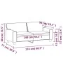 Sofá de 2 plazas de cuero sintético rojo vino 140 cm by , Sofas - Ref: Foro24-359420, Price: 280,32 €, Discount: %