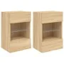 Muebles TV de pared luces LED 2 uds roble Sonoma 40x30x60,5 cm von , TV-Möbel - Ref: Foro24-837083, Preis: 92,15 €, Rabatt: %